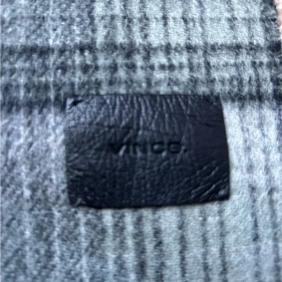 TODAY ONLY Vince Merino Wool Cashmere Classic Plaid Scarf/ Christmas Gift - Picture 3 of 10